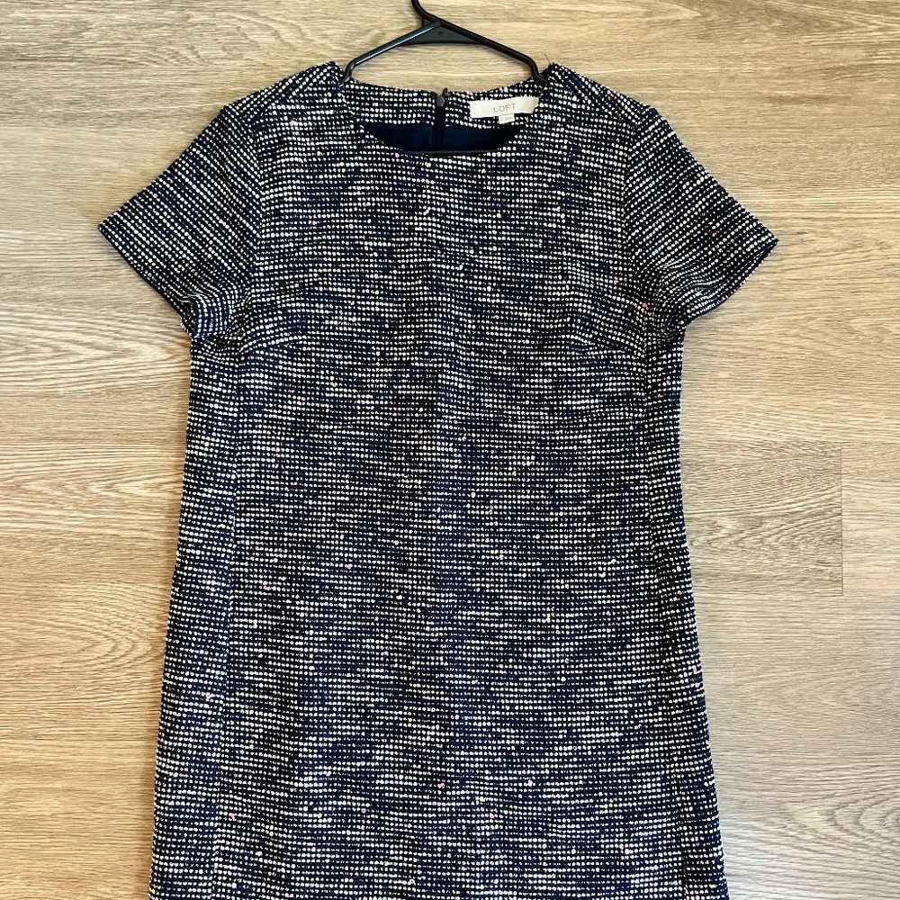 Loft Short Sleeve Sheath Dress